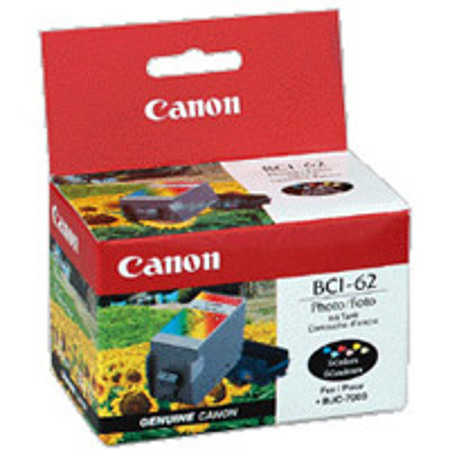 Canon BCI-62, Color Ink Jet Tank for use in BC-62 and BC62e, for Many BJC Series Inkjet Printers.