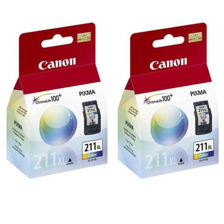 Canon 2 Pack CL-211XL Extra Large Color Cartridge for PIXMA iP, MP & MX Printers