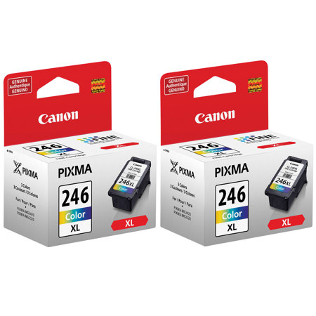 Canon 2 Pack CL-246 XL High Capacity Color Ink Cartridge for Select PIXMA iP, MG, MX, TR, TS Series Printers - 13ml