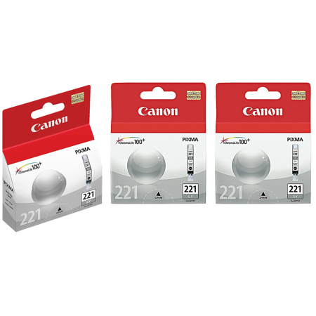 Canon CLI-221GR Gray Ink Tank for Select PIXMA Printers, 3 Pack