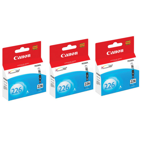 Canon CLI-226 Cyan Ink Tank for Select PIXMA Printers, 3-Pack