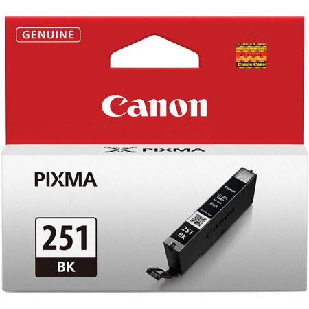 Canon CLI-251 Black Ink Tank for Select PIXMA Printers, 2-Pack
