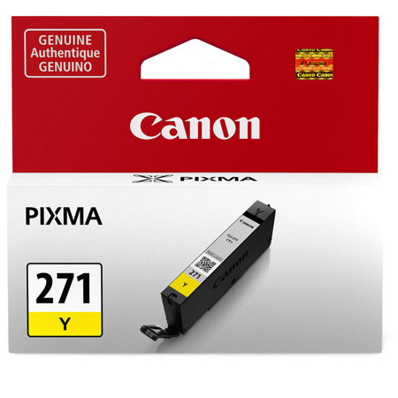 Canon CLI-271 Yellow Ink Tank for Select PIXMA MG, TS Series Printers - 6.5ml