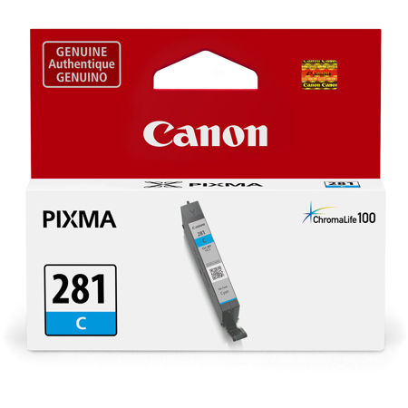 Canon CLI-281 Cyan Ink Tank for Select PIXMA TR, TS Series Printers - 5.6ml