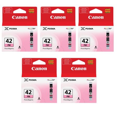 Canon CLI-42 Photo Magenta Ink Cartridge for Pixma PRO-100 Inkjet Photo Printer, 5-Pack
