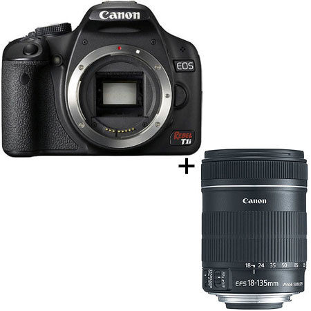 Canon EOS Digital Rebel T1i SLR Camera Kit. U.S.A. Warranty - Black Finish - With EF-S 18-135mm f/3.5-5.6 IS Auto Focus Lens - U.S.A.