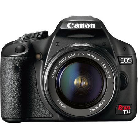 Canon EOS Rebel T1i Digital SLR Camera, Black, Refurbished w/EF-S 18-55mm BUNDLE