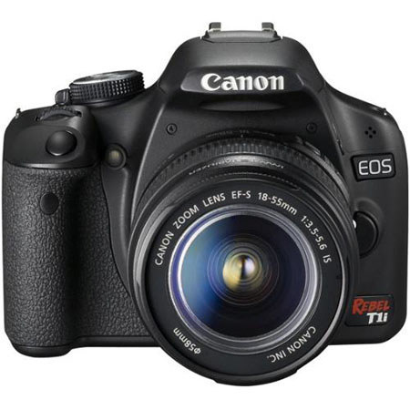 Canon EOS Rebel T1i DSLR Black w/18-55mm Lens- Refurbished