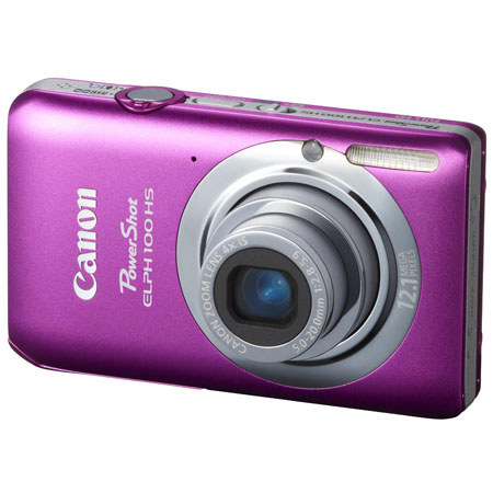 Canon Canon PowerShot Elph 100 HS Digital ELPH Camera, 12.1MP, 4x Optical Zoom 28-112mm Lens, 3.0-inch Color LCD Screen, Pink