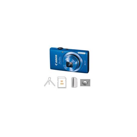 Canon PowerShot ELPH 115 Camera, Blue, Bundle w/Case, Flex Pod, 8GB Card & MORE