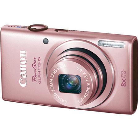 Canon PowerShot ELPH 115 IS Camera, Pink, Bundle with Case, 8GB Card & MORE