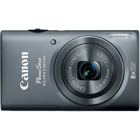 Canon Canon PowerShot ELPH 130 IS Digital ELPH Camera with 16.1 Megapixel, Built-in Wi-Fi, 8x Optical Zoom, 28mm Wide-Angle Lens, 720p HD Video, Grey Finish