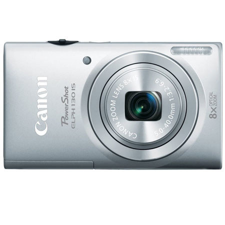 Canon ELPH 130 IS Camera, Silver, Bundle with 8GB Card, Camera Carrying Case