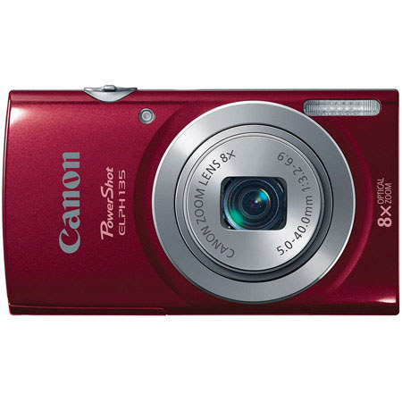 Canon PowerShot ELPH 135 Digital Camera, Red