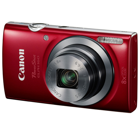 Canon PowerShot ELPH 160 Digital Camera, Red with Upgrade Accessory Bundle