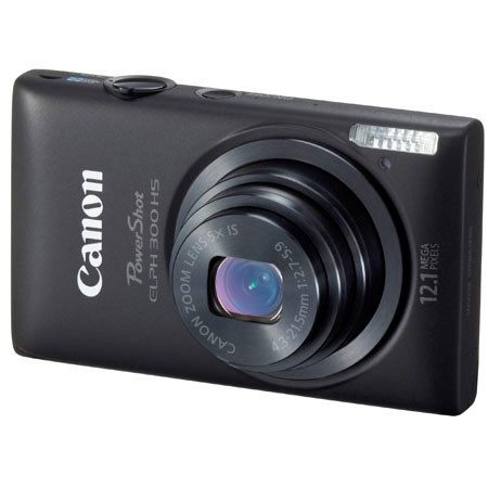 Canon PowerShot 300 HS ELPH Camera Kit, 8GB Card, Black