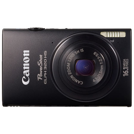 Canon Canon PowerShot ELPH 320 HS Digital Camera, 16.1 Megapixel, 24mm Wide-Angle Lens, 1/2.3" CMOS Sensor, 5x Optical Zoom, 3.2" LCD, USB, Black