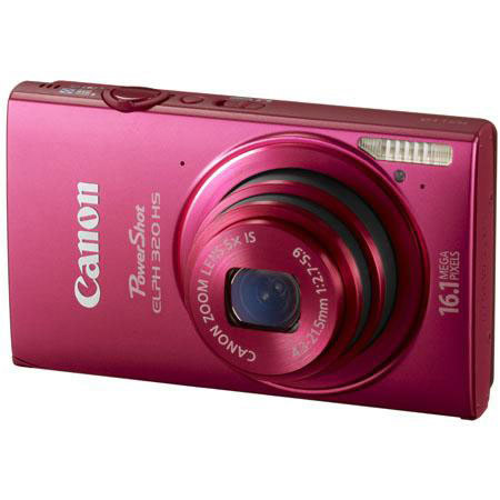 Canon PowerShot ELPH 320 HS Digital Camera Red Bundle 16GB