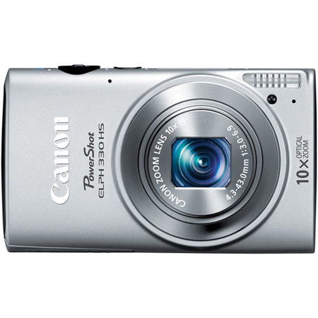 Canon Canon PowerShot ELPH 330 HS Digital Camera, 12.1 Megapixel, WiFi Sharing, 10x Optical Zoom, 1080p HD Video, HDMI, Silver