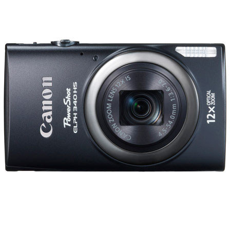Canon PowerShot ELPH 340 HS Digital Camera, Black
