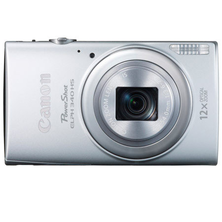 Canon PowerShot ELPH 340 HS Digital Camera, Silver