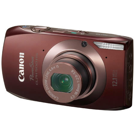 Canon PowerShot ELPH 500HS Digital ELPH, Brown w/4GB, Case & Tripod #5130B001