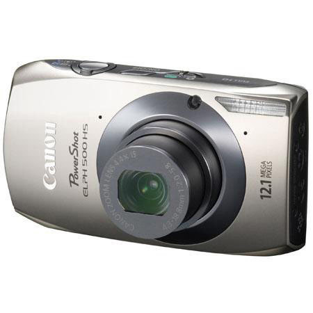Canon PowerShot ELPH 500 HS Digital ELPH Cameraa - Silver Bundle