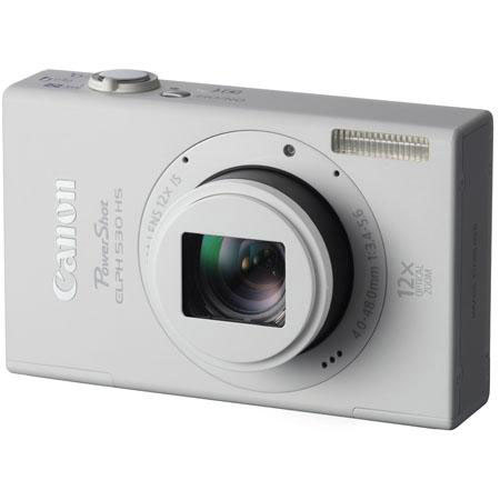 Canon PowerShot ELPH 530 HS Digital Camera, White -Bundle w/16GB + More 6163B001