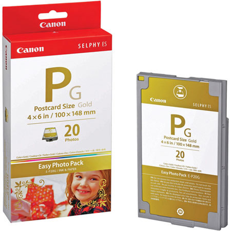 Canon E-P20G Postcard Size Photo Pack, 4 x 6in/20 Sheet