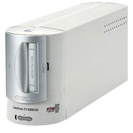 Disc. Canoscan FS-4000US Desktop Film Scanner (4000 dpi, 42 bit depth) w/35mm neg & slide holder, Motorized APS film holder