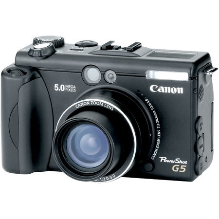 Canon Powershot G5 Point & Shoot Digital Camera Kit, 5 Megapixel, 4x Optical / 4X Digital Zoom
