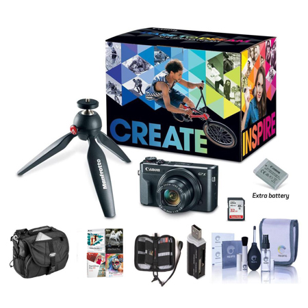 Canon PowerShot G7 X Mark II Digtal Camera and Video Kit W/Free Accessory Bundle