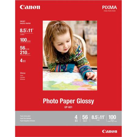 Canon GP-601 Photo Paper, Glossy, 8.5x11", 100 Sheets
