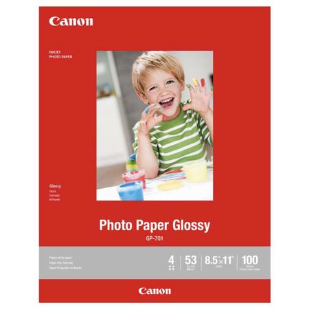Canon GP-701 Glossy Photo Paper, 200gsm, 8.5x11", 100 Sheets