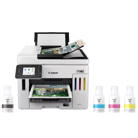 Canon MAXIFY GX7120 Wireless MegaTank Duplex AIO Inkjet Color Printer, Fax,White