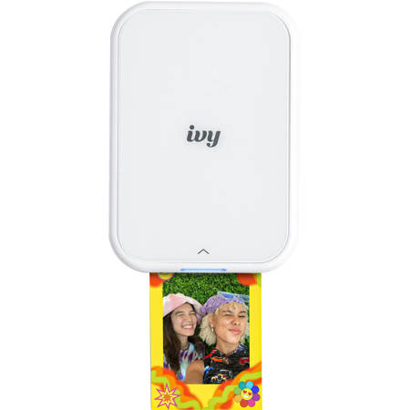 Canon IVY 2 Mini Photo Printer, Pure White with ZINK Sticker Paper