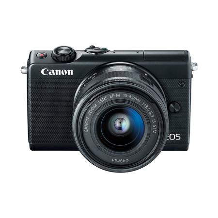 Canon EOS M100 Mirrorless Camera, EF-M 15-45mm & 55-200mm IS STM