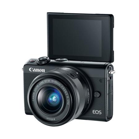 Canon EOS M100 Mirrorless Camera with EF-M 15-45mm f/3.5-6.3 IS STM & EF-M  55-200mm f/4.5-6.3 IS STM Lenses, Black