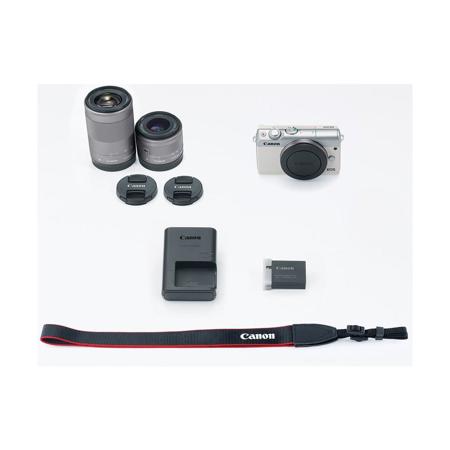 Canon EOS M100 Camera with EF-M 15-45mm & 55-200mm IS STM Lenses
