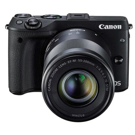 Canon EOS M3 Mirrorless with 18-55mm STM and 55-200mm EFM Lenses, Black