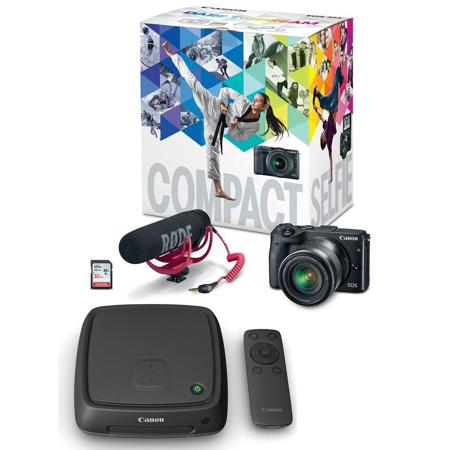 Canon EOS M3 Mirrorless with 18-55mm STM Lens, Canon Connect Station / Video Kit