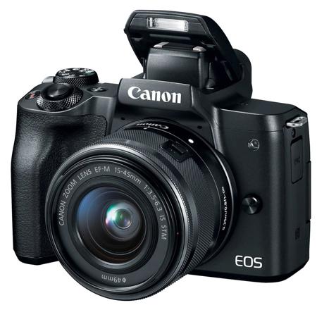 Canon EOS M50 Mirrorless Camera with 15-45mm STM Lens, Black