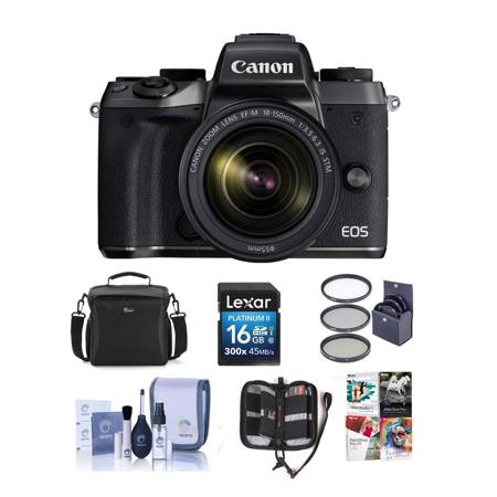 Canon EOS M5 Mirrorless with 18-150mm STM Lens and Free Pc Accessories