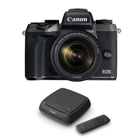 Canon EOS M5 Mirrorless with 18-150mm STM Lens With Canon Connect Station CS-100