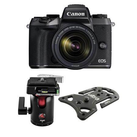 Canon EOS M5 Mirrorless with 18-150mm STM Lens W/Platypod Ultra Plate/ Ball Head