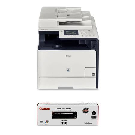 Canon imageCLASS MF726CDW Color Laser Printer W/Canon 118 Toner Cartridge, Black