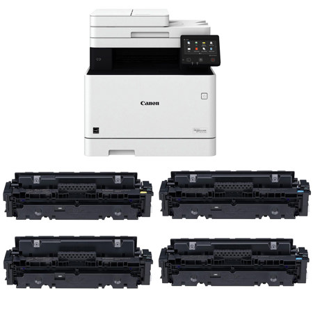 Canon Color MF731Cdw 3-in-1 Wireless Laser Printer W/4 046 HC Cartriges Y/M/C/B