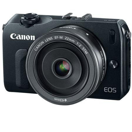 Canon EOS M Digital Camera, EF-M 22mm f/2 STM Lens, Bundle w/32GB Card & Case