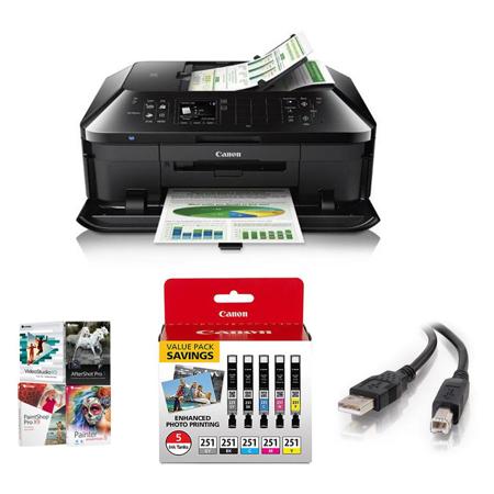 Canon PIXMA MX922 Wireless Office All-in-One Printer W/PC Software/CLI251 5 Pack
