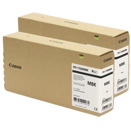 Canon 2X PFI-1700 700ml Matte Black Pigment Ink Tank for Select imagePROGRAF PRO Series Large-Format Inkjet Printers
